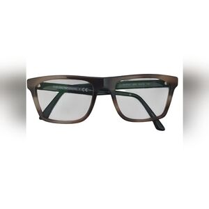 Emporio Armani Brown Square Tortoise Clear Reading Sustainable Preppy Glasses